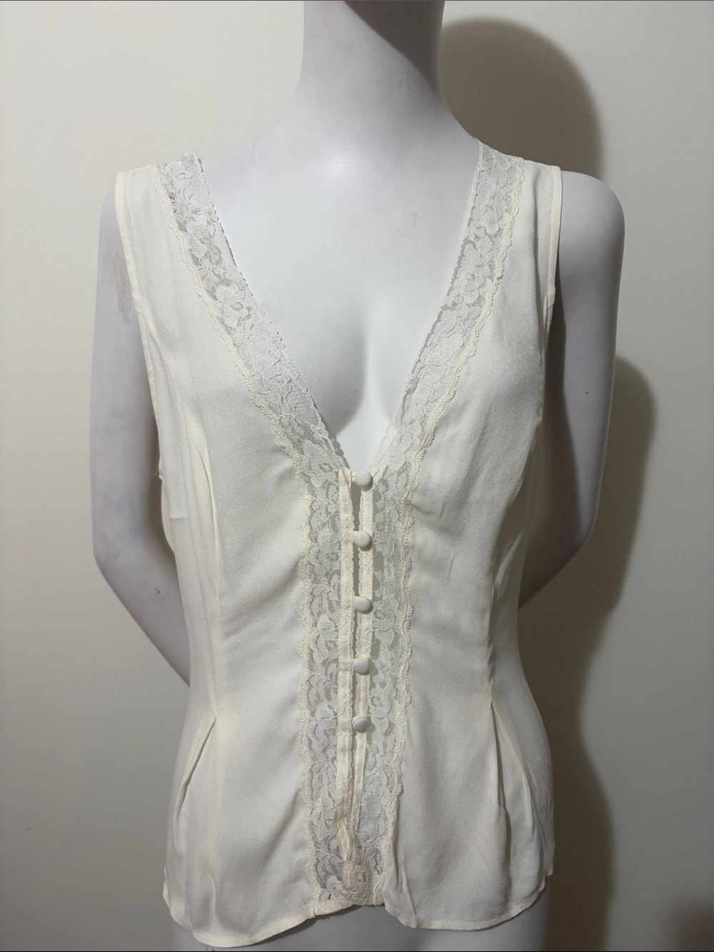 Reformation Cristina Sleeveless Blouse Ivory New - Picture 6 of 15